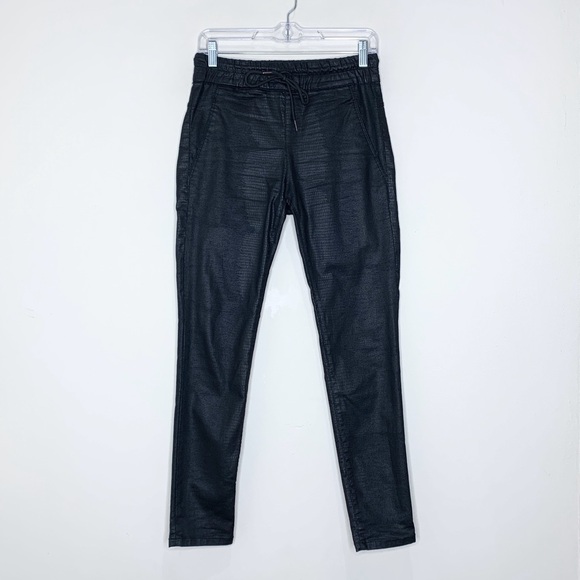 Bevy Flog Shely Black Snake Drawstring Pants (Sz 25) - Picture 2 of 12